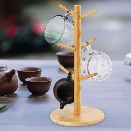 Kitchen Mug Wood Tree Holder Coffee Cup Tea Drying Rack Stand Storage Organizer - Picture 4 of 12