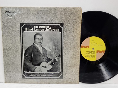BLIND LEMON JEFFERSON The Immortal 1972 LP Milestone MLP 2004 SHRINK EX+ Vinyl