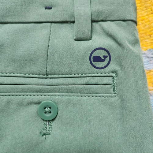 Vineyard Vines Performance Breaker Pants Green Flat Front Quick Dry Boys 7 - Picture 3 of 4