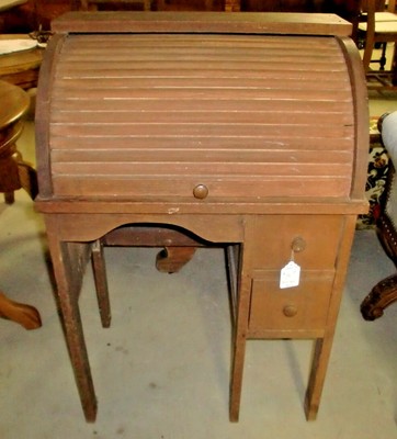 Antique Child Size Roll Top Desk Ebay