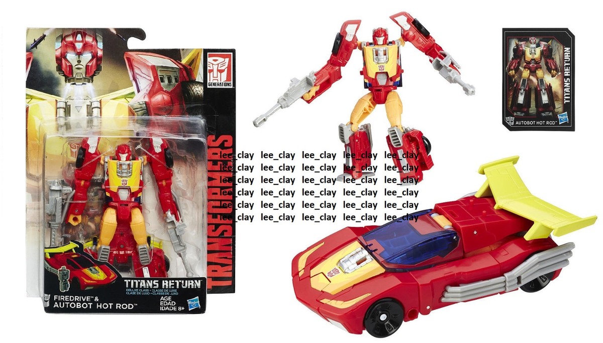 Transformers Generazioni Titans Return - Autobot Hot Rod E Firedrive, Action Figures Deluxe Class 14 Cm - 3