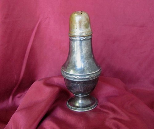 19C. ANTIQUE SILVER PLATED SALT & PEPPER SHAKER  - Picture 11 of 11