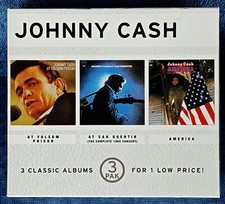 JOHNNY CASH - AT FOLSOM PRISON, AT SAN QUENTIN, AMERICA - (3) CD SET - COLUMBIA