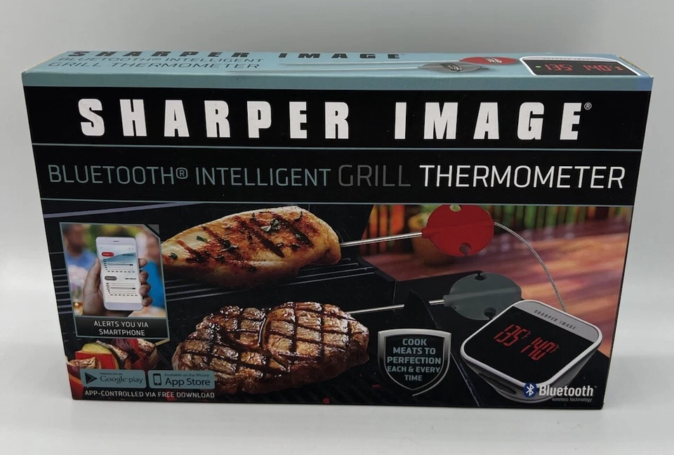Sharper Image Bluetooth Intelligent Grill Cooking Thermometer New Open Box - Image 2 of 4