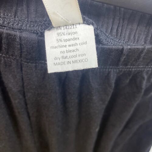 24 Seven Palazzo Pants Womens Size Large Black Elastic Waist New - Picture 4 of 8