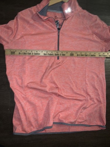 Under Amour Womens Fitted Shirt Jacket Quarter Zip Mock Neck Xl Orange Bright - Picture 14 of 18