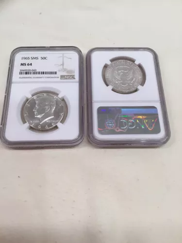 1965 50c SMS NGC MS 64 Kennedy Half 