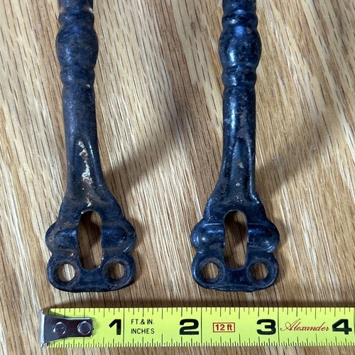 Antique Cast Iron Gate Handle Pull Black 5.5" Original Hardware Salvage - Picture 8 of 13