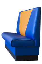 V Back Restaurant Booth single & double 72"Long x 42" high Upholstered  