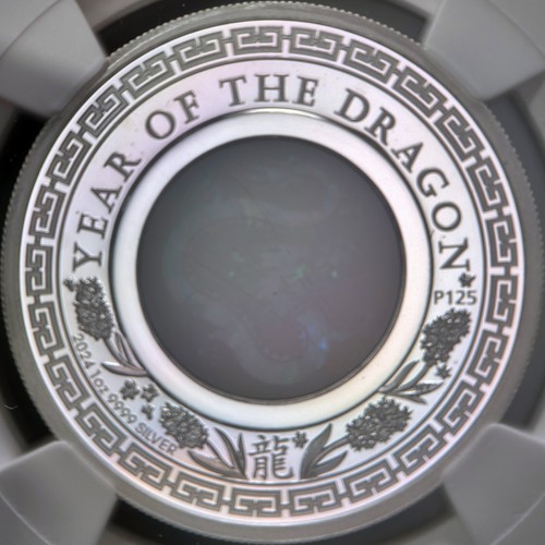 AUSTRALIA. 2024, 1 Dollar, Silver - NGC PF70 - Top Pop ๐ฅ Opal ๐ Dragon Year ๐ - Picture 3 of 17
