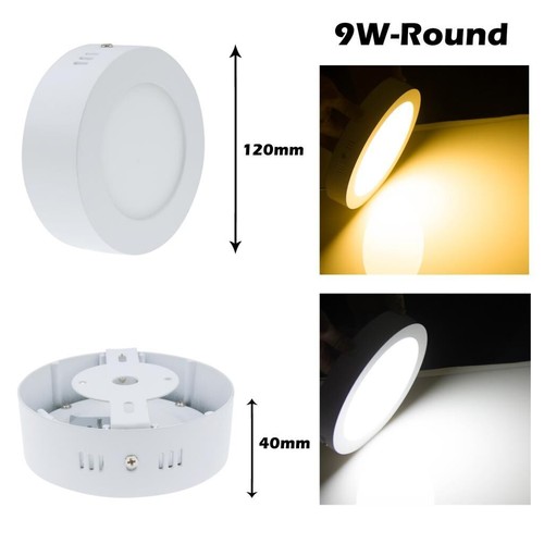 Panel regulable 9W 15W 21W LED superficie downlight montaje pared punto de techo iluminación - Imagen 13 de 18
