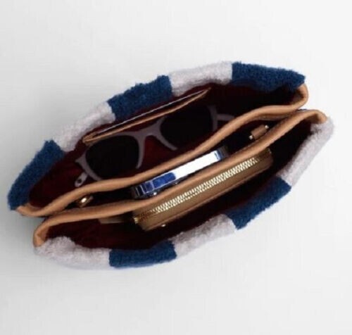 Hammitt Duke Cabana Stripe Crossbody Msrp $345 Blue White - Picture 4 of 4