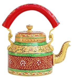 Traditional Aluminium Yellow Red Colorful Decorative Hand Painted