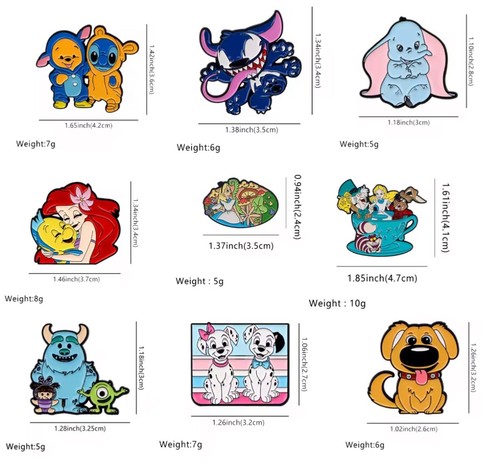Disney Character Enamel Pins/Badges - Picture 7 of 195