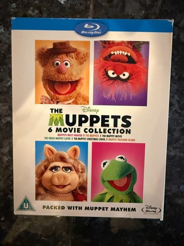 The Muppets 6-Movie Collection (Blu ray, 1979-2014) 5-Disc - REGION FREE - RARE