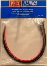 NEW N Peco PL82 Power Feed Rail Joiners Code 55-80 4 Pairs