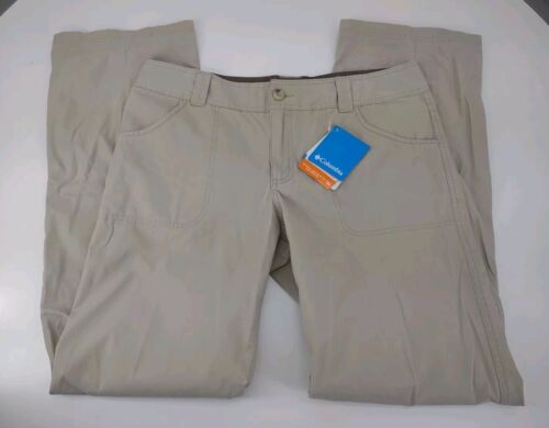 NWT Columbia Full Leg Pant Women's Size 12 L Willowdale Omni Shade Cotton Khaki - Picture 3 of 13