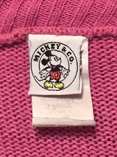 Vintage Kids Mickey & Co Full Zip Knit Sweater Youth Sm 7-8 Disney Mickey Mouse - Picture 2 of 7