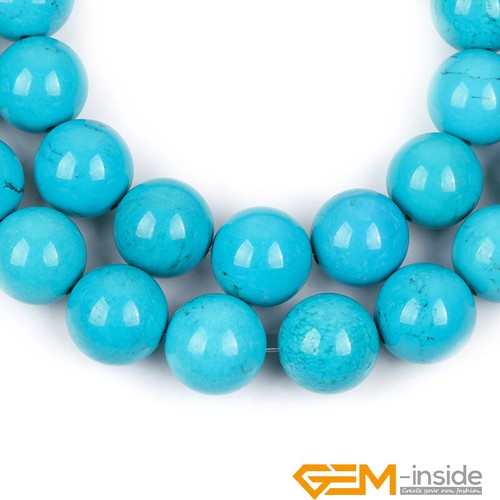Natural Old Turquoise Vintage Gemstone Round Beads 15"4mm 6mm 8mm 10mm 12mm 14mm - Picture 45 of 47