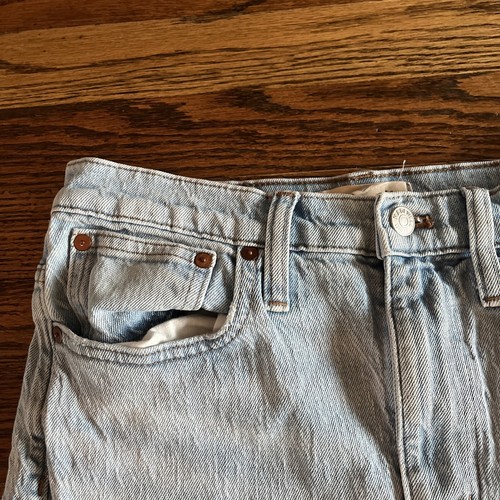 Madewell Slim Crop Boyjean Boyfriend High Rise Straight Leg Medium Wash Size 27 - Picture 3 of 6