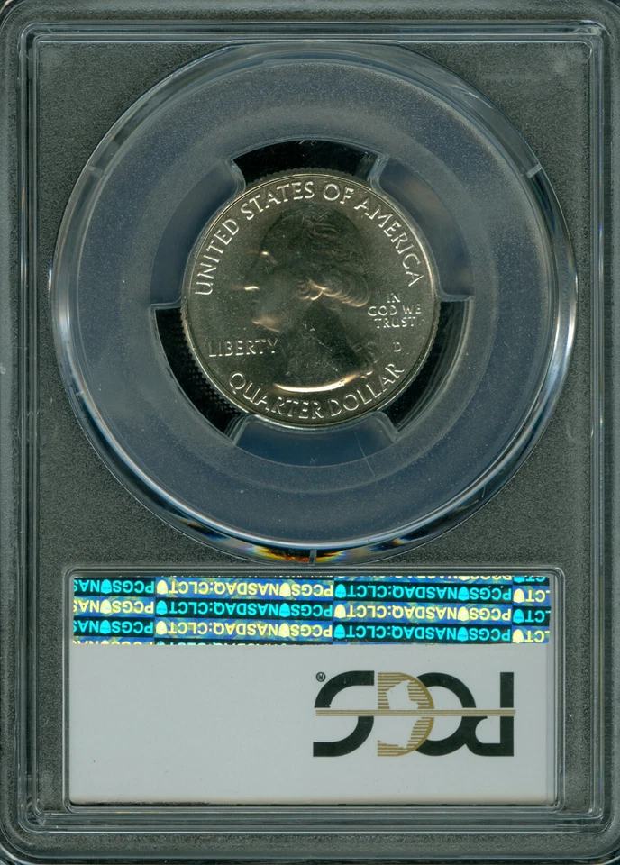2018 D BLOCK ISLAND FLAG QUARTER PCGS MS67 PQ MAC FINEST GRADE MAC SPOTLESS . - Image 2 of 2