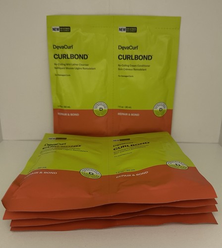 DevaCurl CurlBond detergente e balsamo per capelli in pelle riavvolgente 1 oz 5 x campioni - Foto 4 di 6
