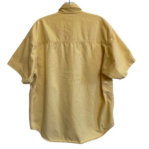 Jordache Vintage Butter Yellow 100% Cotton Button Down Shirt Men's - L - Picture 3 of 11