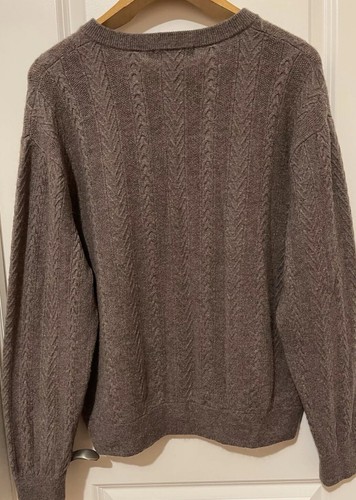 Raffi Brown Wool/ Cashmere Blend Cable Knit Sweater Sz-XXL-56~ Stylish - Bild 9 von 12