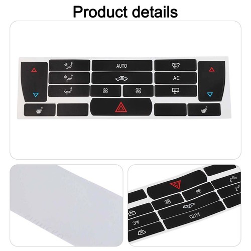 Climate Control Decals Push Button Type Reflected Illumination White Lettering - Picture 8 of 12