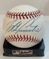 MIKE LIEBERTHAL PHILADELPHIA PHILLIES SIGNED AUTO M.L. BASEBALL W/COA W/CUBE