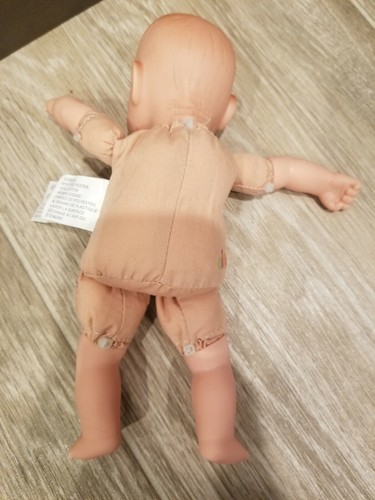 Circo Mini Baby Girl Doll 8" Inch Blue Eyes Caucasian Yellow Shirt Skirt Target - Picture 10 of 12