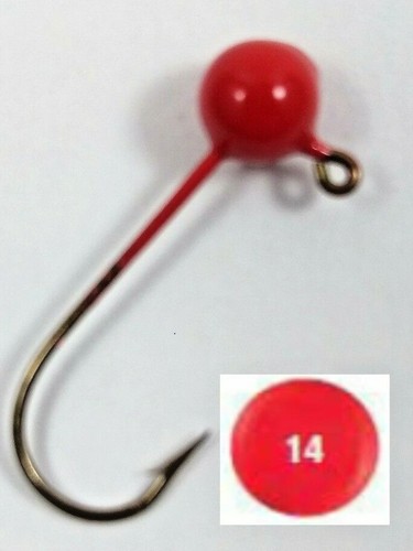 10 PK Painted Round Jig Heads. Various sizes and colors. Colors 1-24. - Picture 13 of 18
