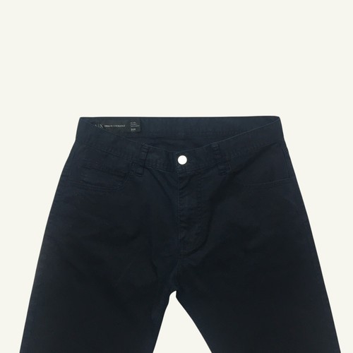 Armani Exchange Trousers Men's 30R(act 30/31) Relaxed Straight Dark Blue Stretch - Picture 4 of 19