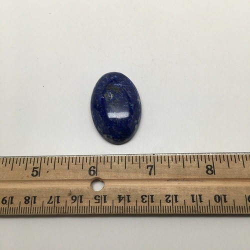 14.6Grams Natural Oval Shape Lapis Lazuli Cabochon Flat Bottom @Afghanistan,C368 - Picture 5 of 5