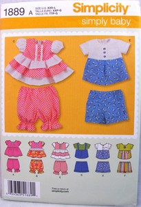 Simplicity-1889-Baby-Clothes-Pattern-Infant-18-mos-Boy-Girl-Uncut