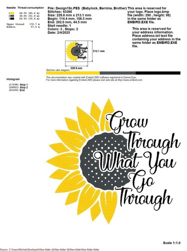 CITAS GIRASOL MÁQUINA DE BORDAR DISEÑOS PES HUS JEF USB - Imagen 13 de 22