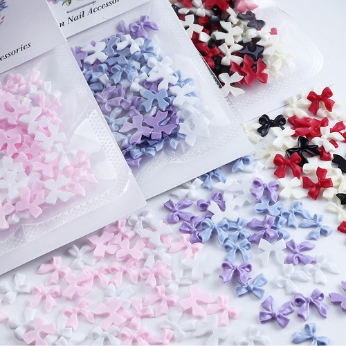 50PCS 3D Bow Nail Cute Art Decorations Accessories Bow Nail Charms MULTICOLOUR - Picture 11 of 22