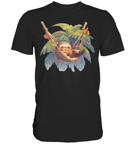Faultier in der Hängematte Faultier Entspannen Sloth - Premium Shirt
