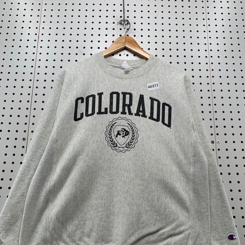 Colorado University Crewneck Sweatshirt Mens Medium Gray Champion 21.5x27 - Picture 7 of 22