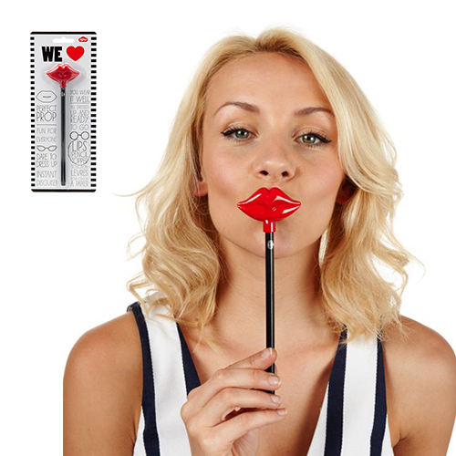 Red Lips Pencils Toppers Photo Prop Selfie Gift Party Loot Bag Filler Wedding  - Picture 1 of 1