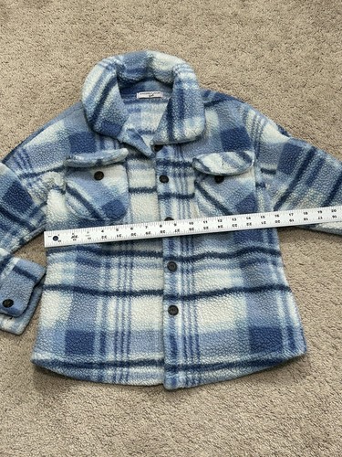 Sincerely Jules Girls Jacket Size 12 Multicolor Plaid Fleece Soft Button Front - Picture 6 of 9