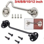 Cabin Hook And Eye Latch Lock Shed Gate Door Catch Silent Holder Stainless Steel