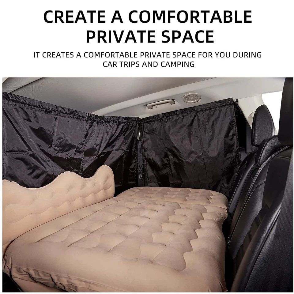 2 para Dodge Car Divisor Privacidad Cortina Ventana Lateral Viaje Bloque UV Parasol Foto 4 de 4