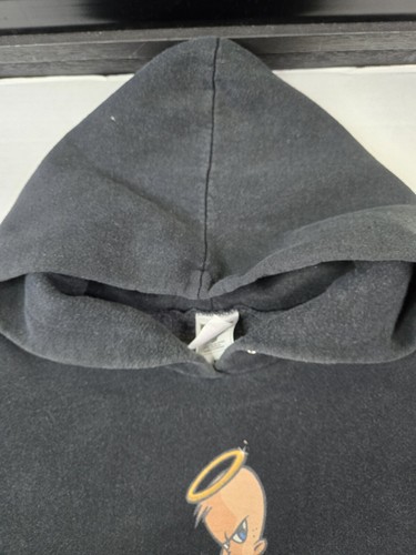 Sudadera con capucha vintage años 90 Powell Skateboards Angel Boy logotipo central, talla L 22,5x29", rara - Imagen 10 de 20