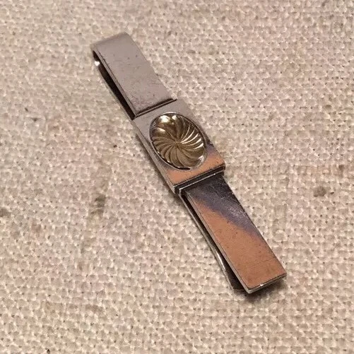 Barra de corbata antigua de plata esterlina y oro amarillo Georg Jensen Dinamarca # 76 A Foto 2 de 4