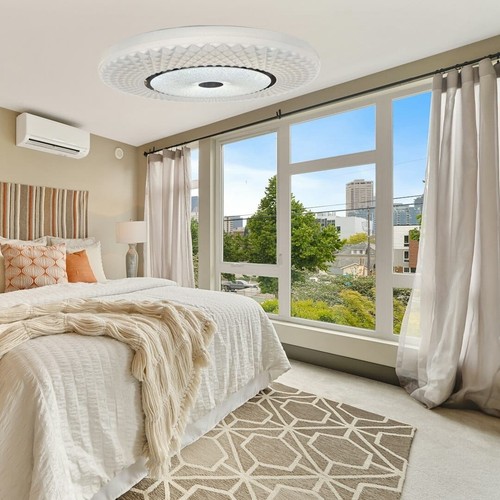 Luz de techo empotrada brillante LED 40W CCT seleccionable montaje empotrado redondo acrílico - Imagen 3 de 7