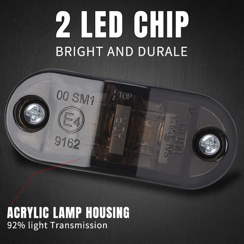 LED Clearance Lights Side Marker Lamp Amber Red White Truck Trailer Lorry E Mark - Picture 43 of 101