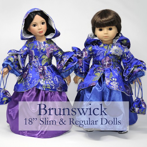 Ropa de muñeca patrón Brunswick multitalla para niña americana de 18" y muñecas delgadas - Imagen 4 de 6