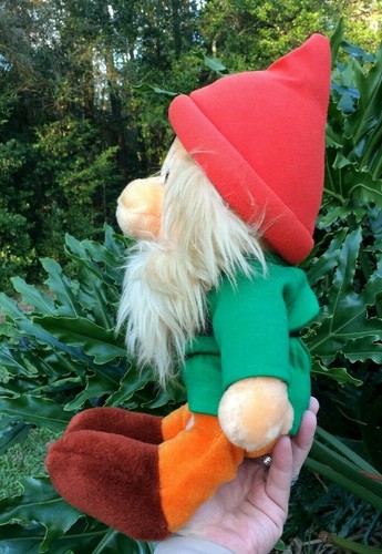 Walt Disney Productions Snow White Dwarf 17" Plush RARE Japan Vtg Sun and Star - Picture 6 of 10