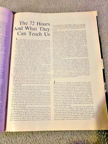 Vintage LIFE Magazine/Memorial Edition/President John F. Kennedy/1963/Used Good - Picture 7 of 8